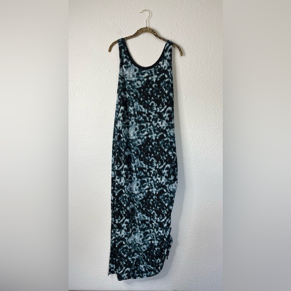 SOMA Dark Harbor Crepe Drawcord Sleeveless Maxi Dress Size Medium NWT - Picture 4 of 10